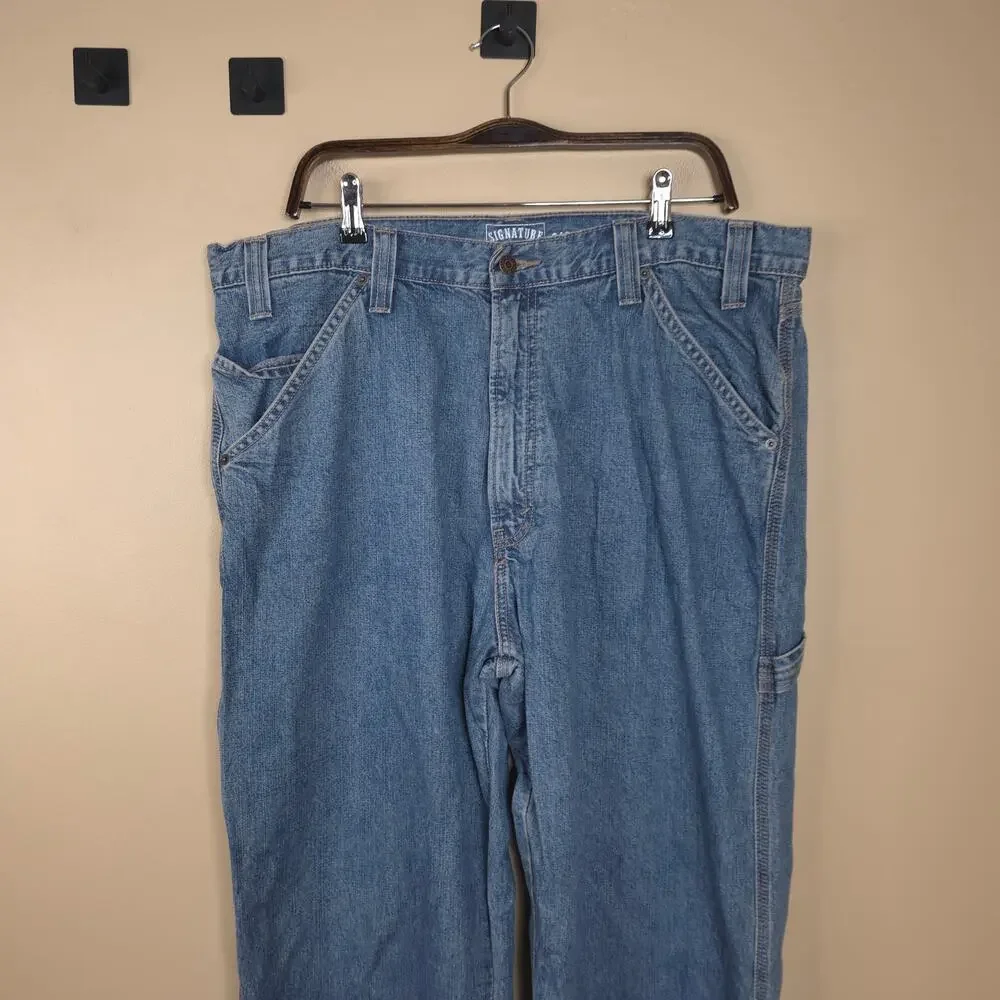 Levi's Signature Carpenter Light Wash Denim Jeans Size 38x30